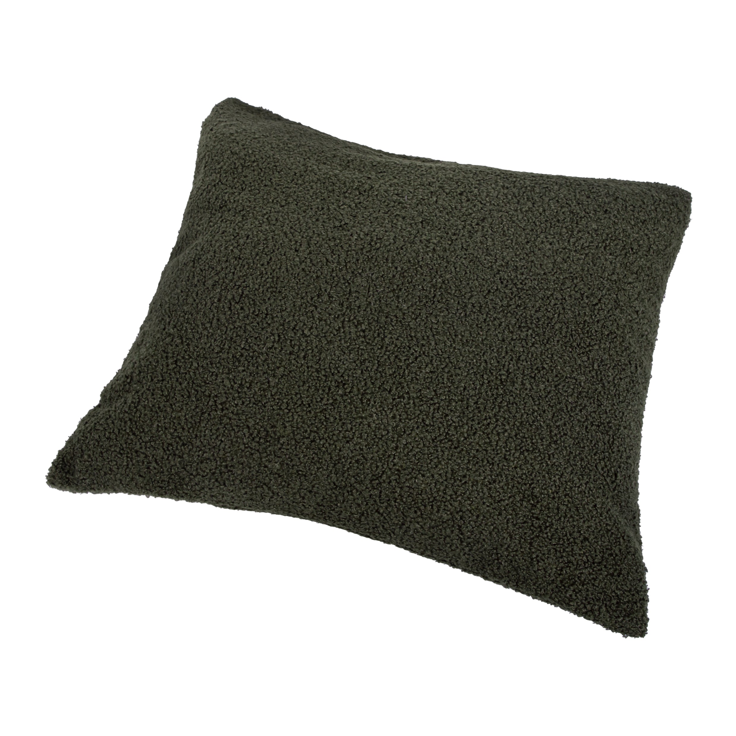 QUVIO Sierkussenhoes teddy - 45x45cm – Donker groen