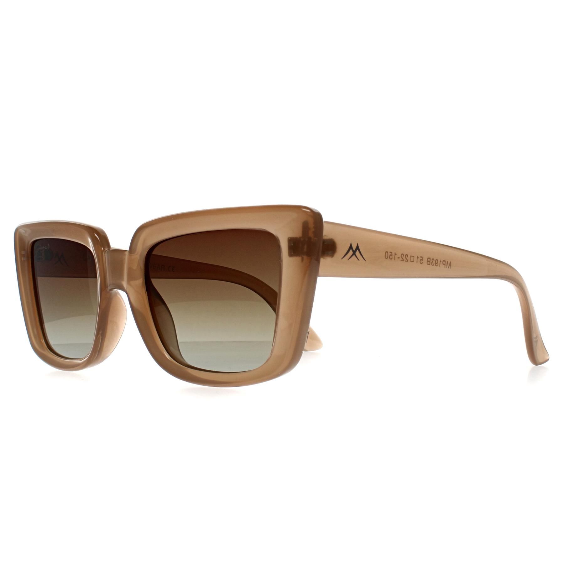 montana Rectangle Shiny Light Brown Cream Brown Gradient Polarized MP193