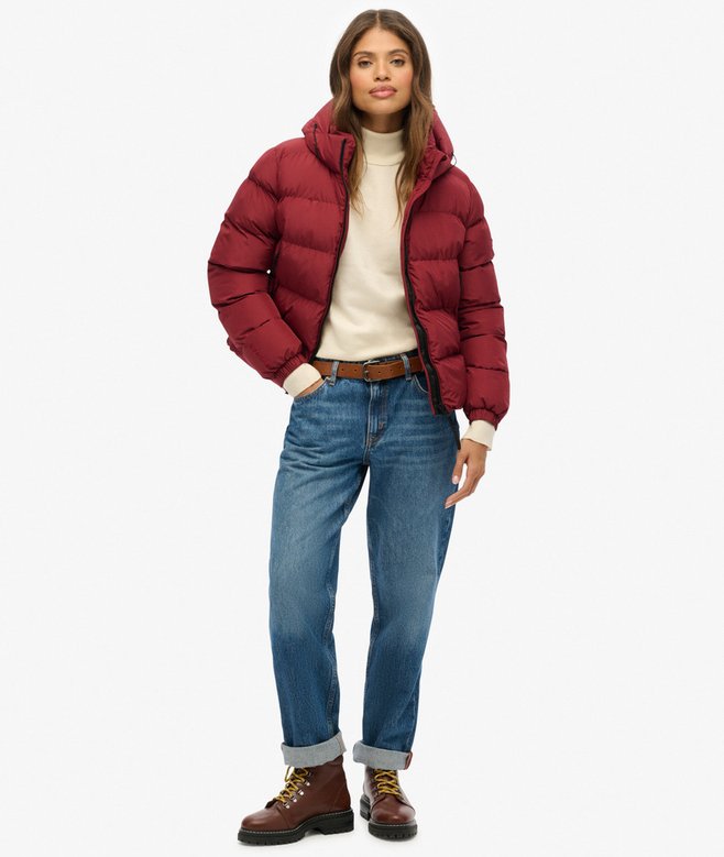 Hooded Sports Puffer Jacket
