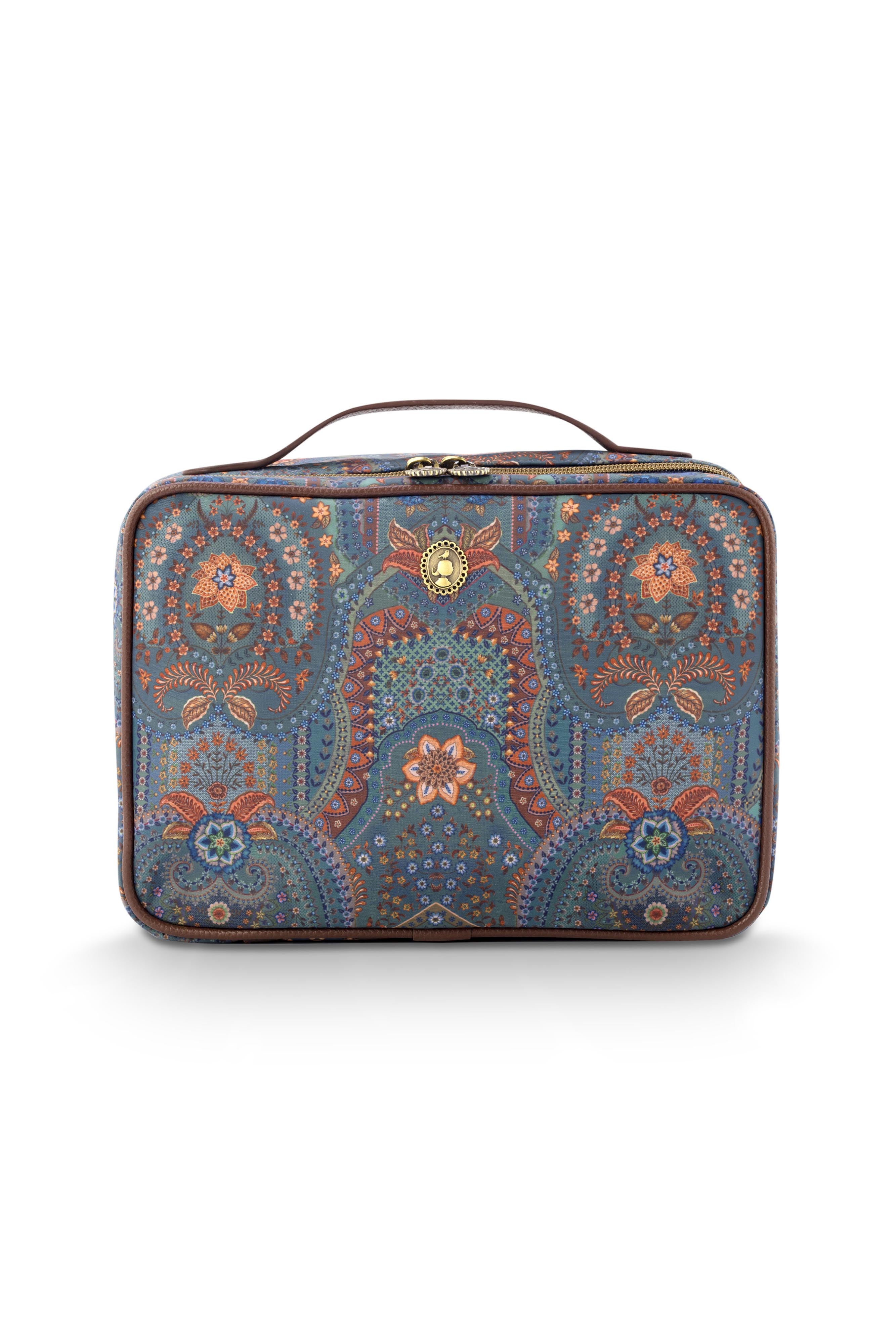 Pip Studio - Casey Beautycase Dames - Jabali - Blauw - 27x10x19cm