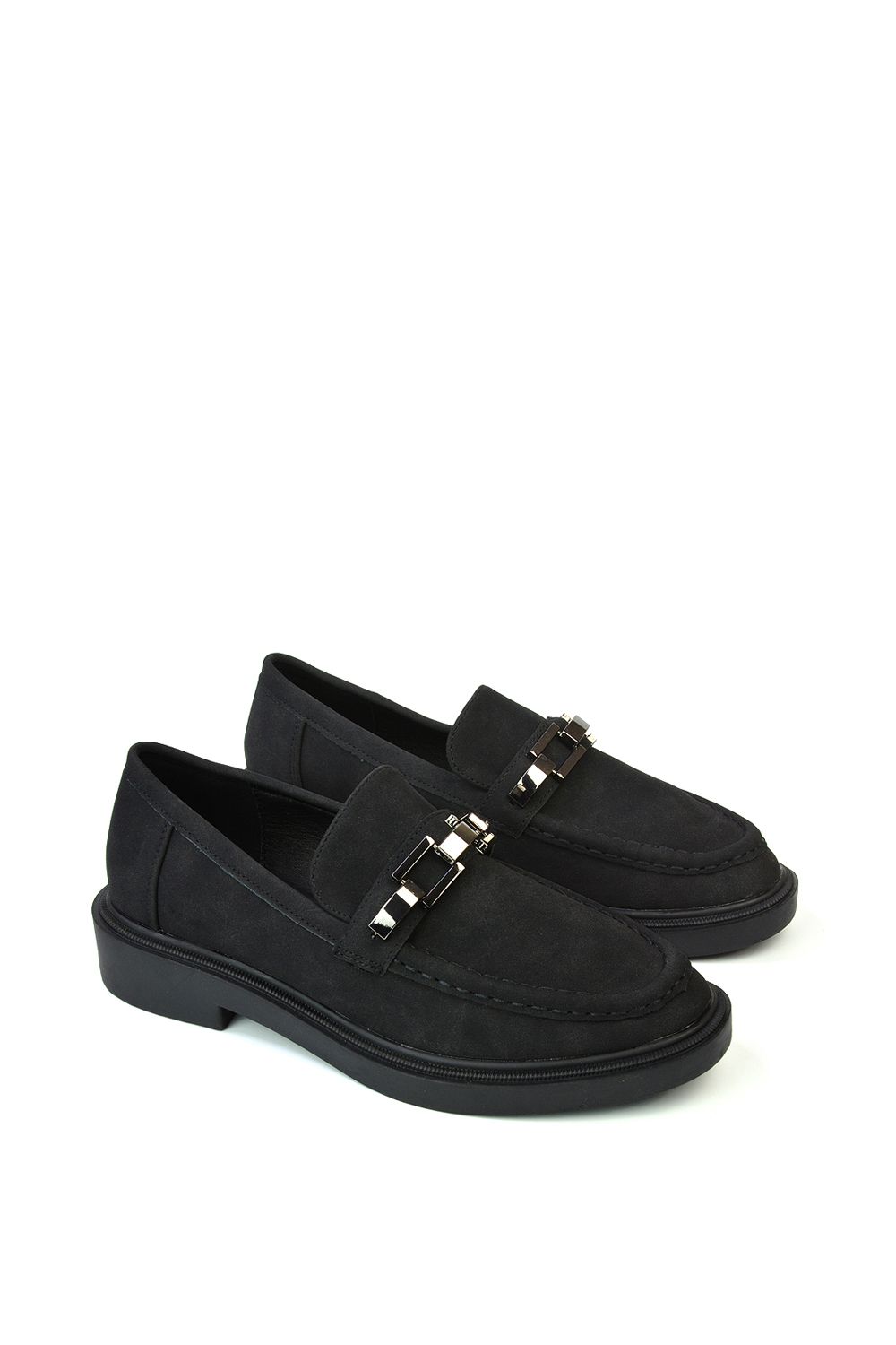 XY London Dakoa' Gold Chain Back to School Chunky Loafer Shoes