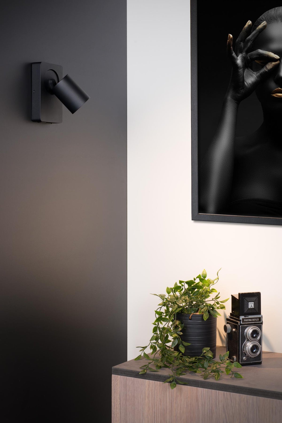 Lucide bedlamp NIGEL - 1xGU10 - Zwart