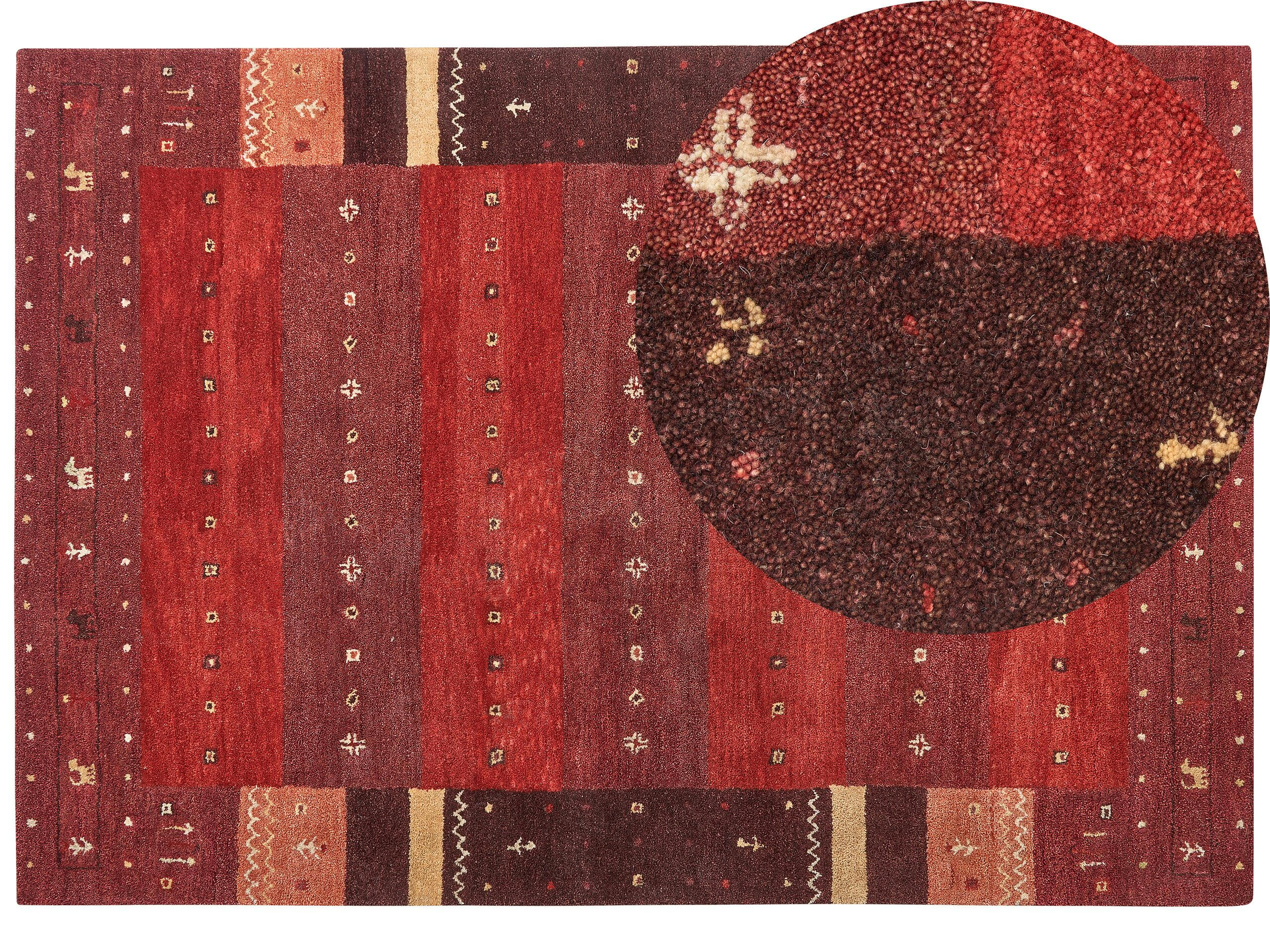 SINANLI - Tapis en tissu rouge 230x160cm