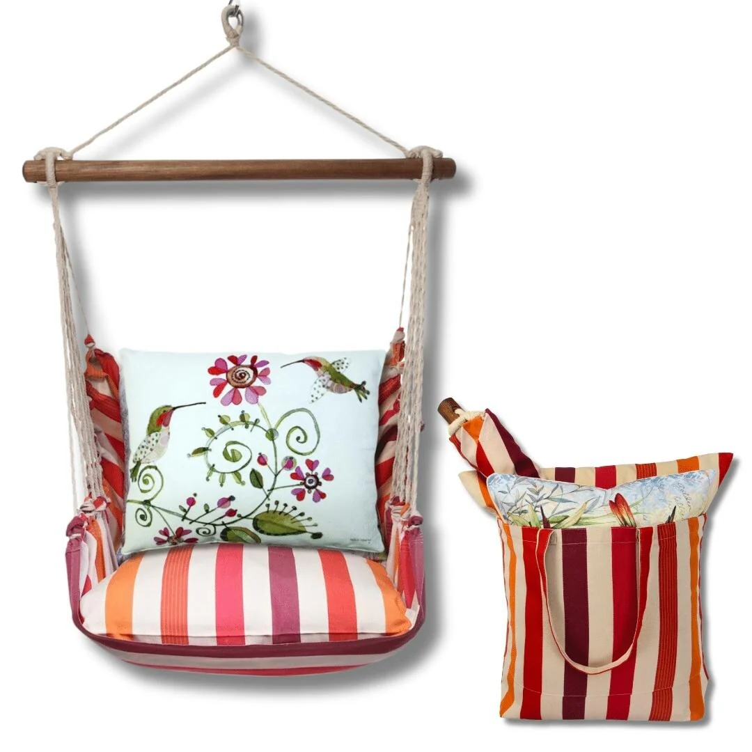 Magnolia Casual Swing Set 4 piece - Cristina Stripe w/ Hummer Love