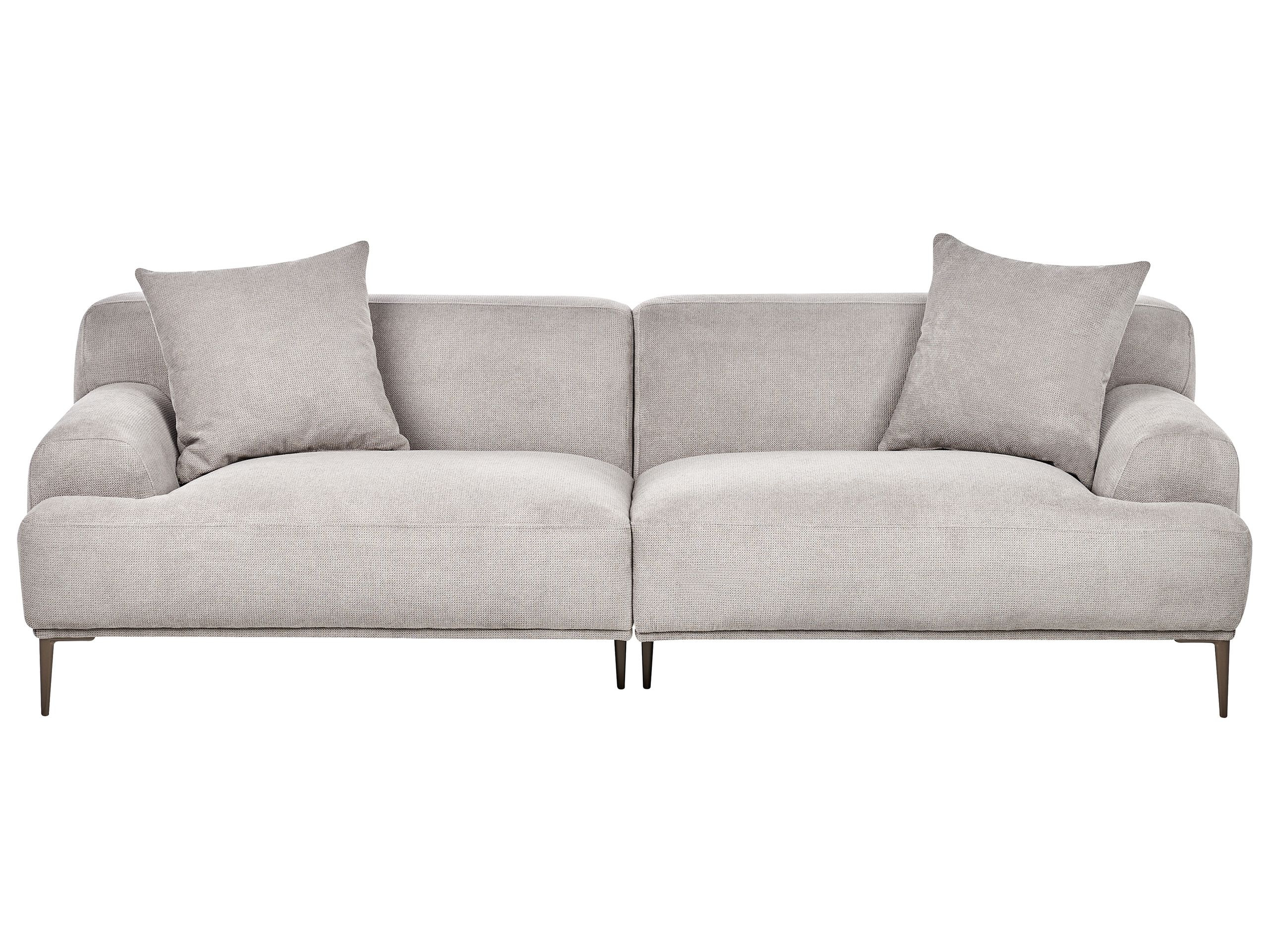 Sofa 3-osobowa tapicerowana jasnoszara
