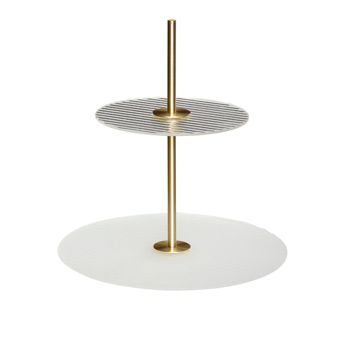 Hübsch etagere Ripple - glas/ijzer - ø30xh31cm
