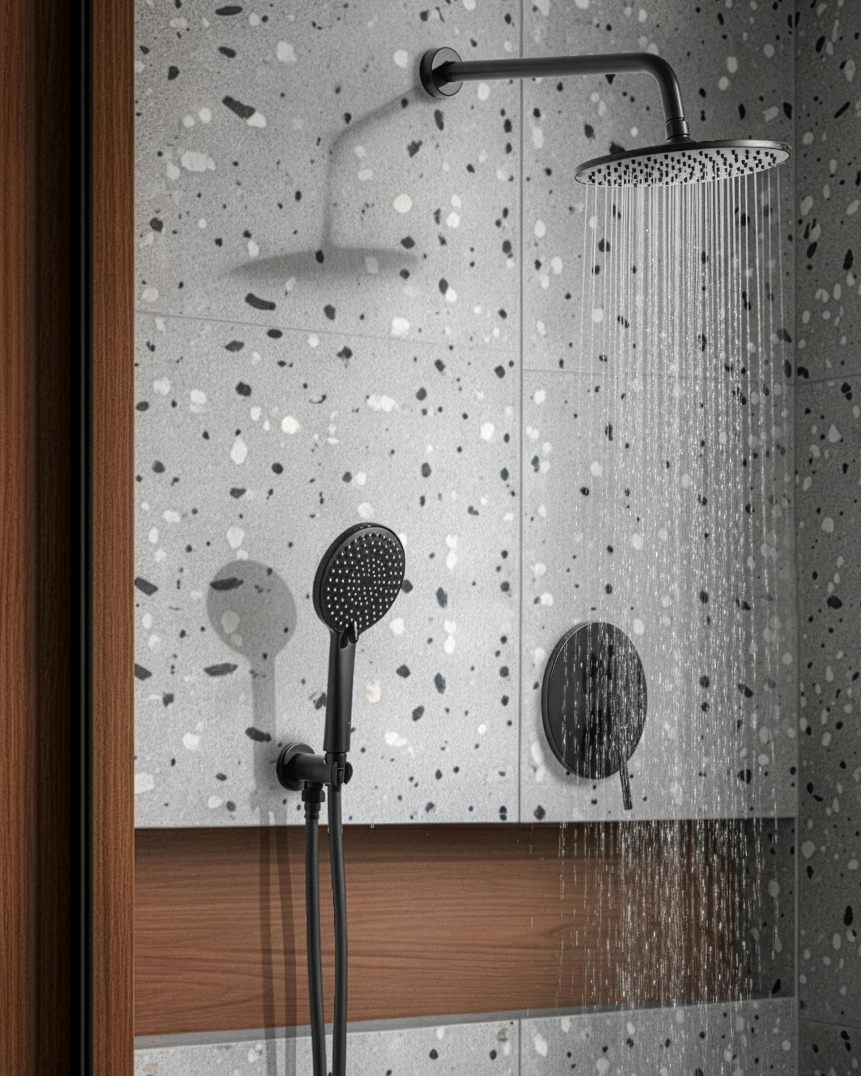 Concealed Shower Set with Rainshower PUELO Black