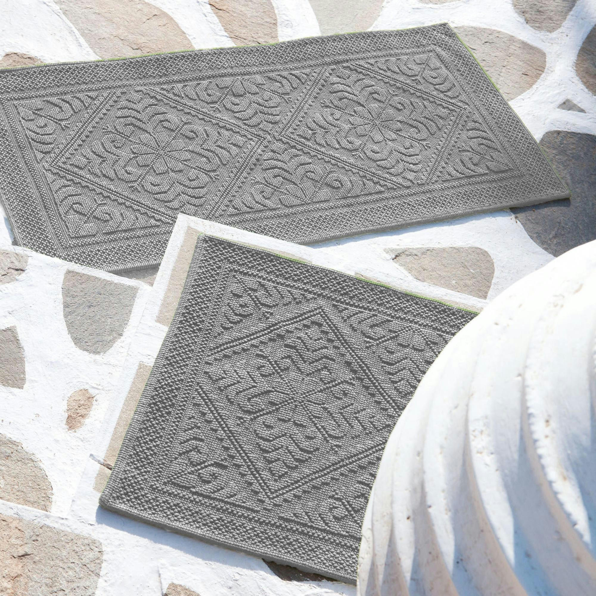 ENZO - Tapis de Bain  en coton orage 54 x 110