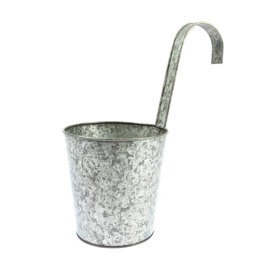 Hanging Galvanised Metal Planter 14cm x 12cm x 30cm