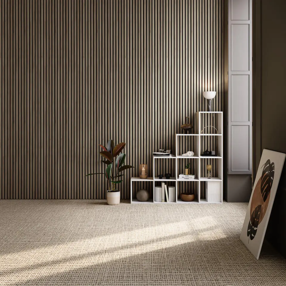 tectake Akoestische panelen Sonic Wall houtlook, Donker Eiken