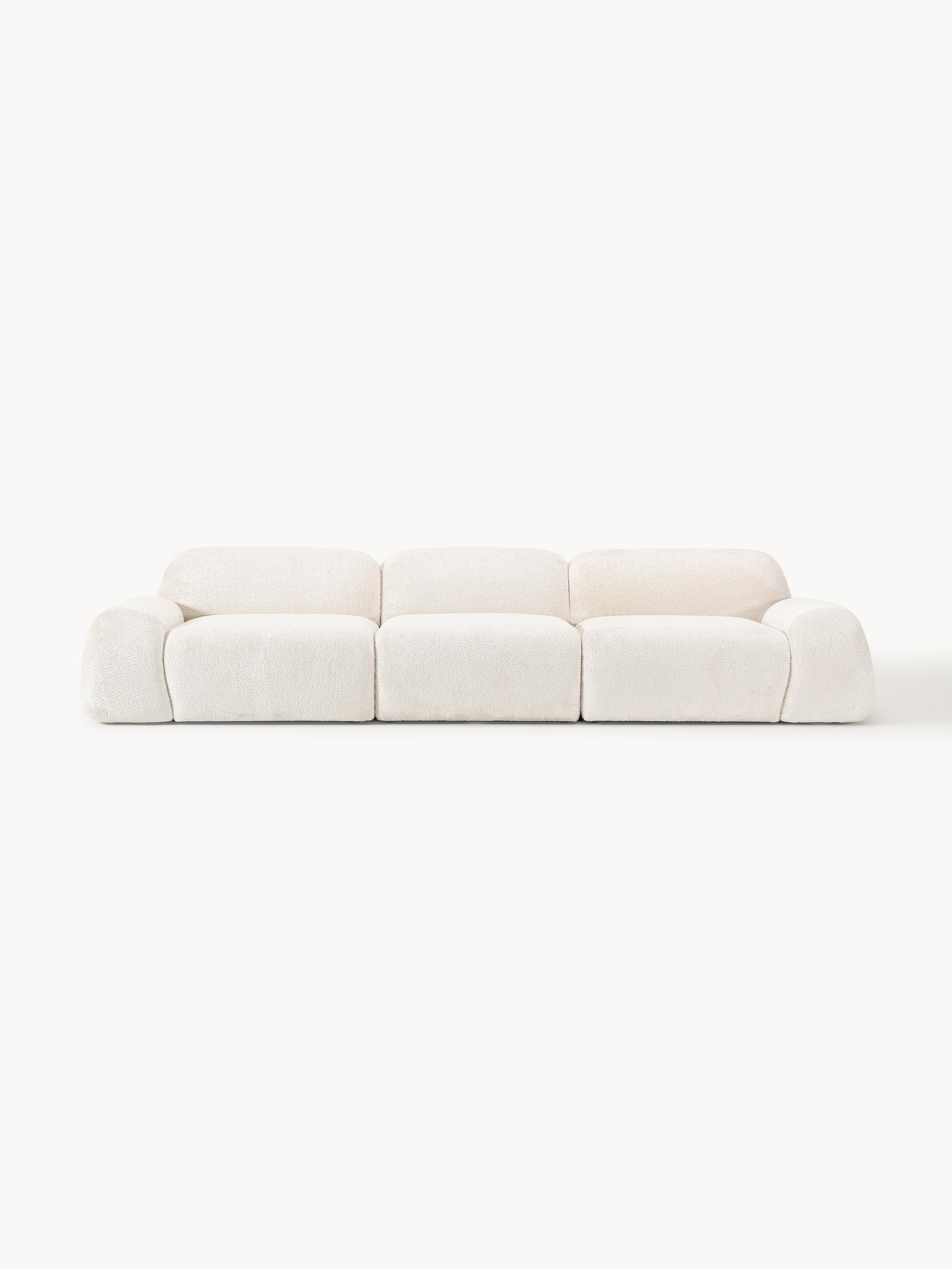 Modulares Sofa Wolke (4-Sitzer) aus Teddy-Bouclé