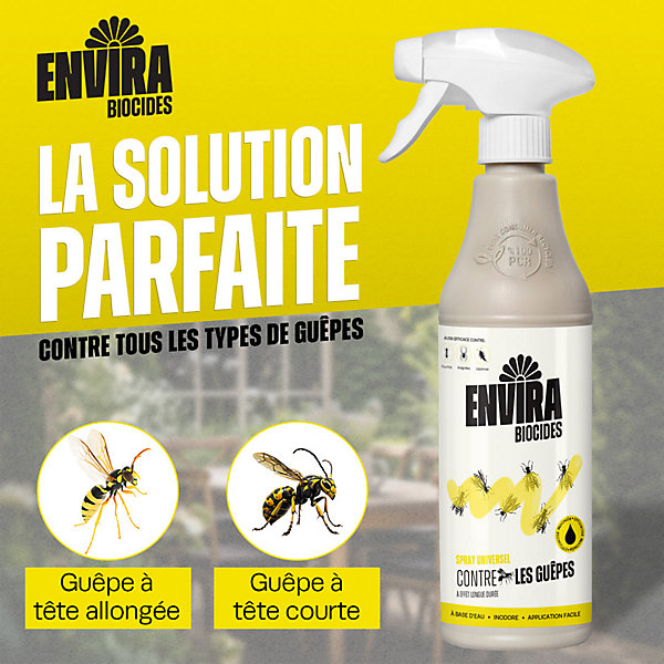 Envira Spray Anti-Guepes avec Pulvérisateur à Pression - Protection Rapide et Efficace 4X5L   Pulvérisateur