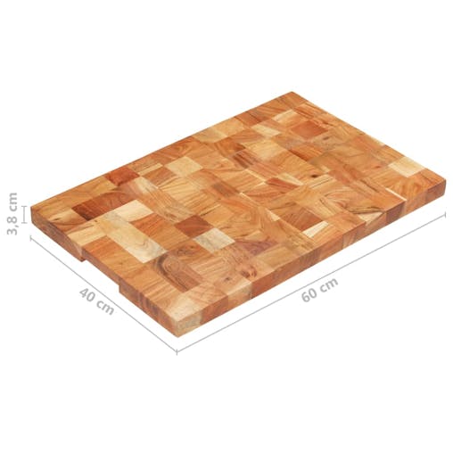 NNEVL Chopping Board 60x40x3.8 cm Solid Acacia Wood