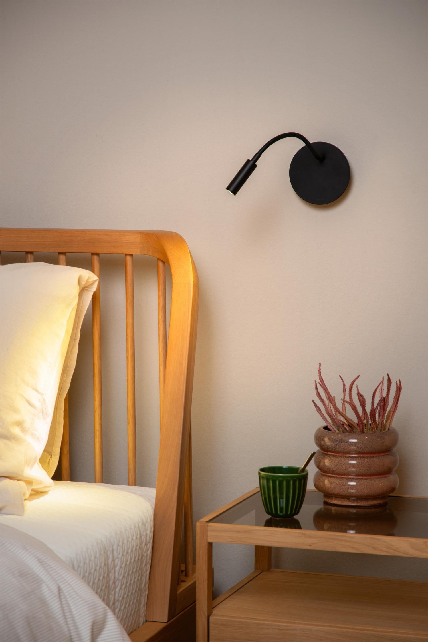 Lucide bedlamp JOLIJN - Geïntegreerde LED - Zwart