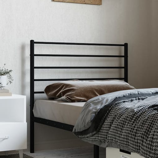 NNEVL Metal Headboard Black 107 cm