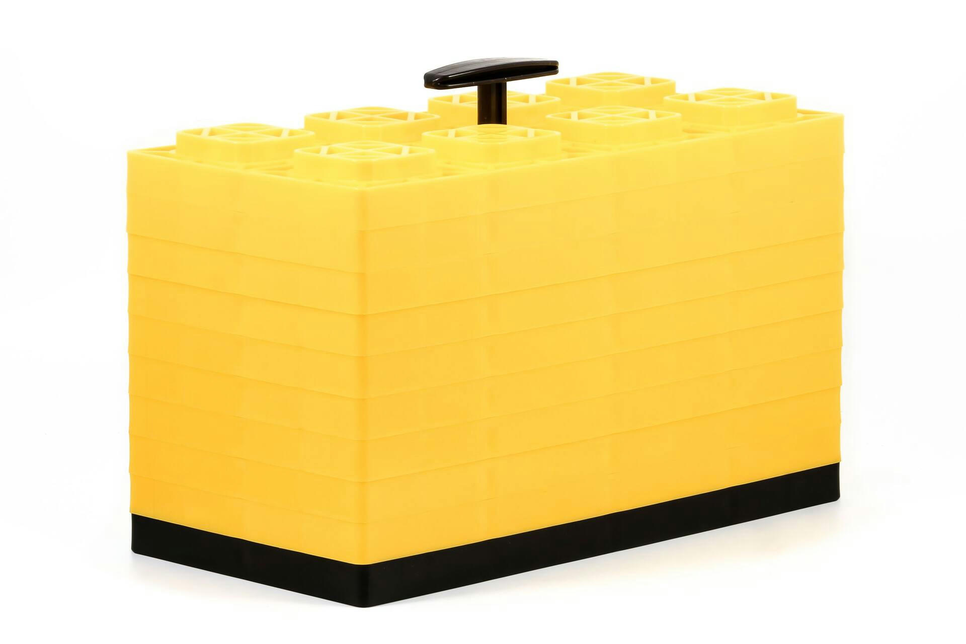 Camco FasTen Leveling Blocks with T-Handle, Yellow, 10-pk