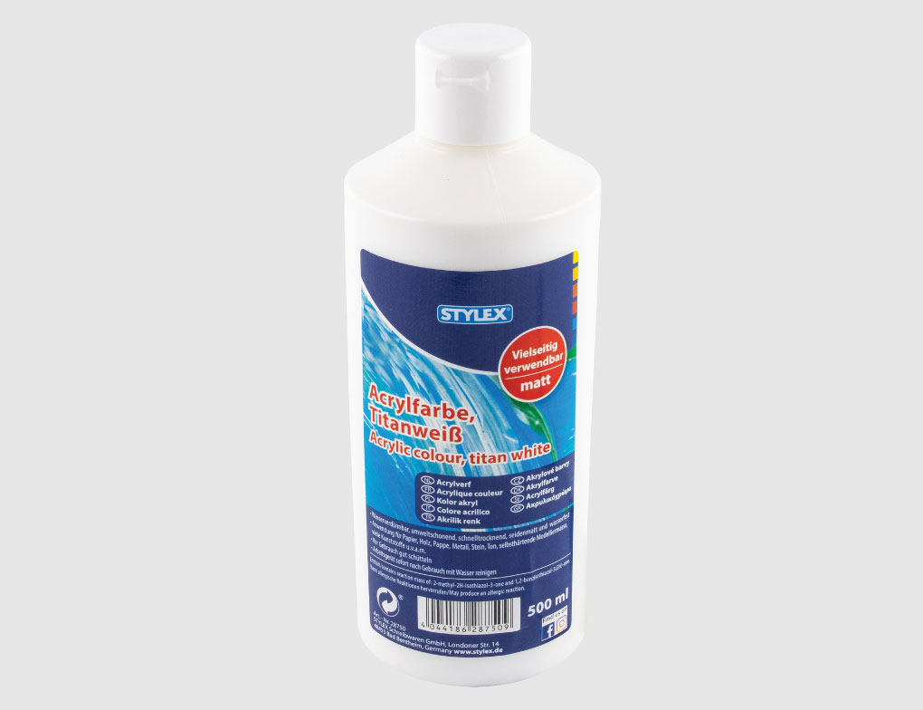 Acrylfarbe titanweiß