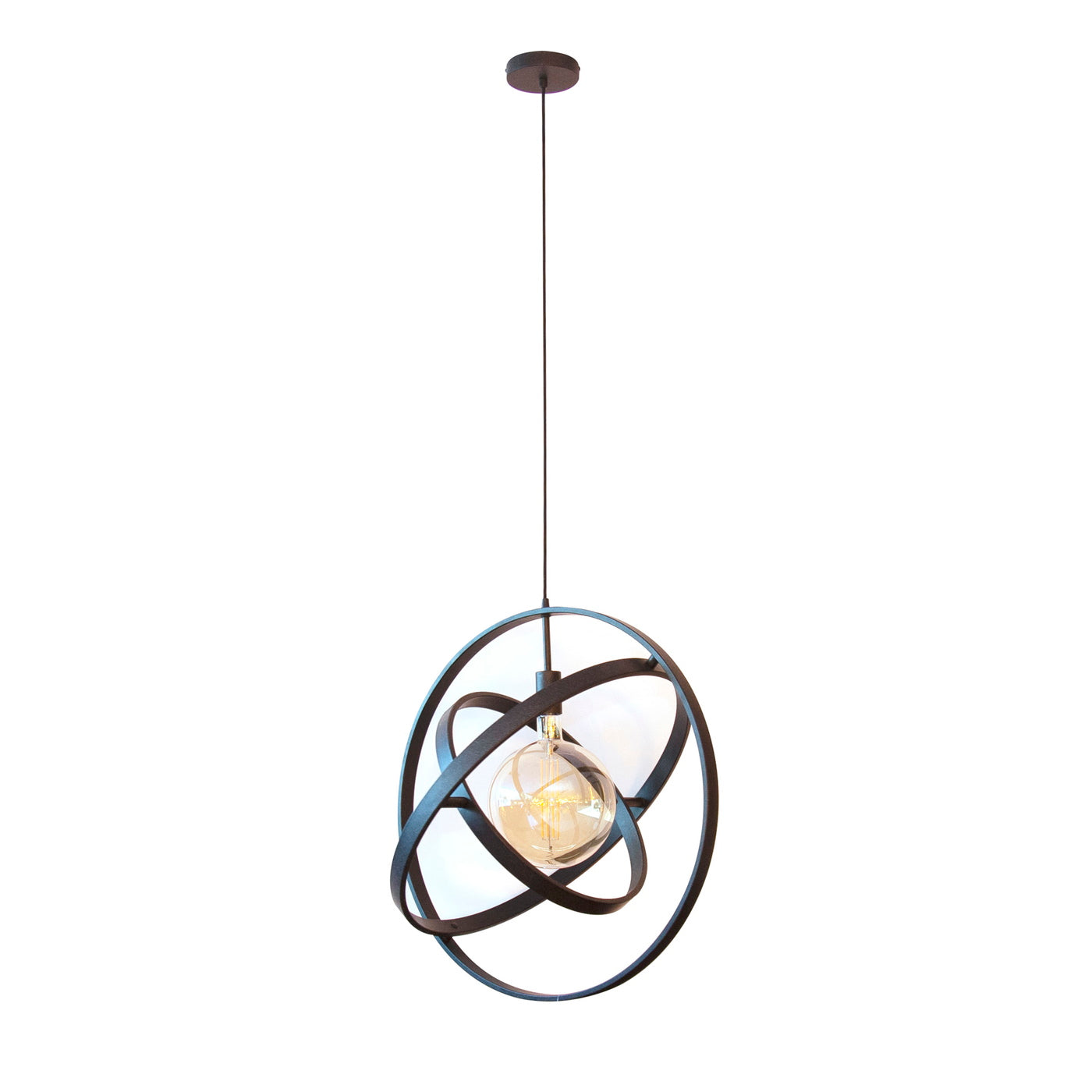 Giga Meubel Hanglamp Galaxy - Zwart Metaal - 1-Lichts - 150x55x55cm