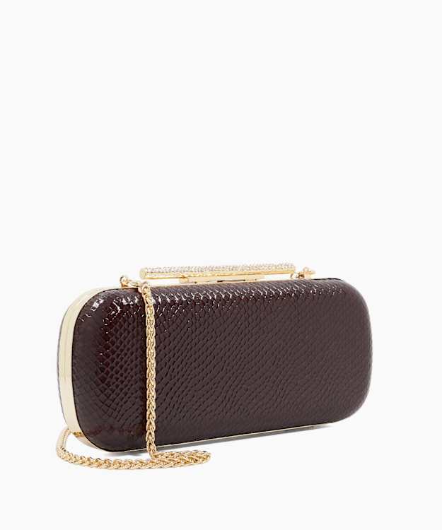 Body Red - Structured Chain Strap Clutch Bag