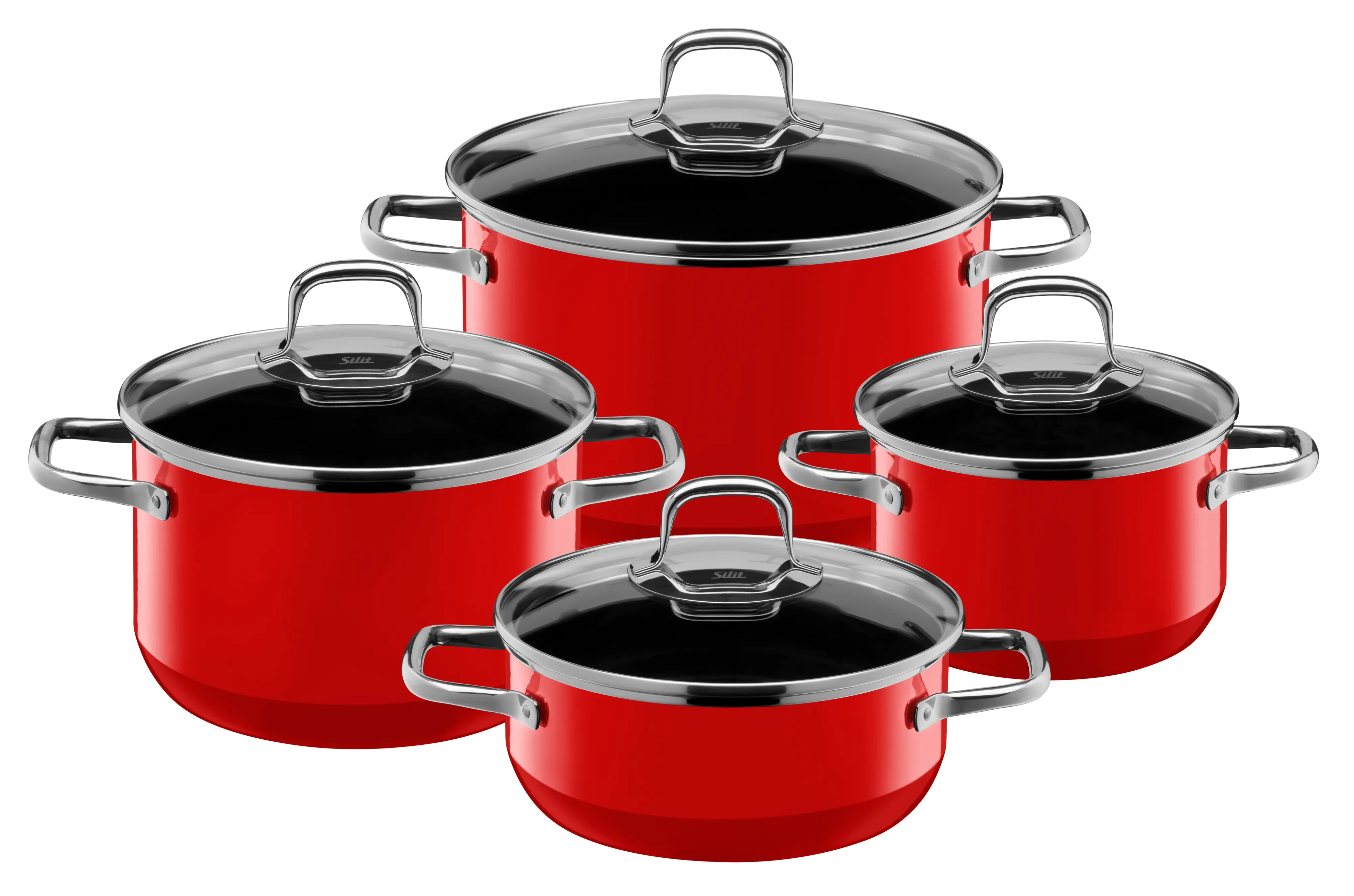 Silit Silargan Elegance Line Cookware Set 4-piece, Red