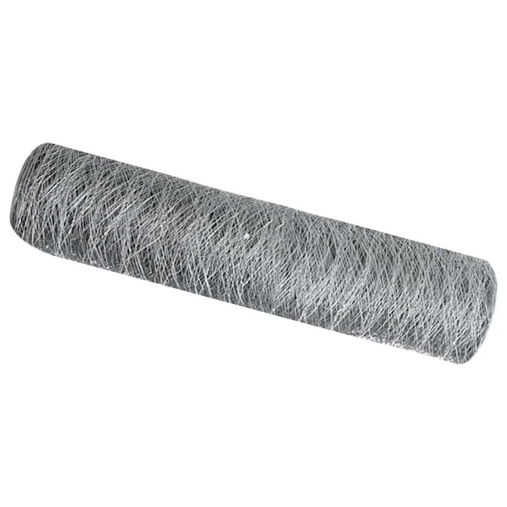 Ogrodzenie Płot Stal Galwanizowana 0,4x50 m Srebrny