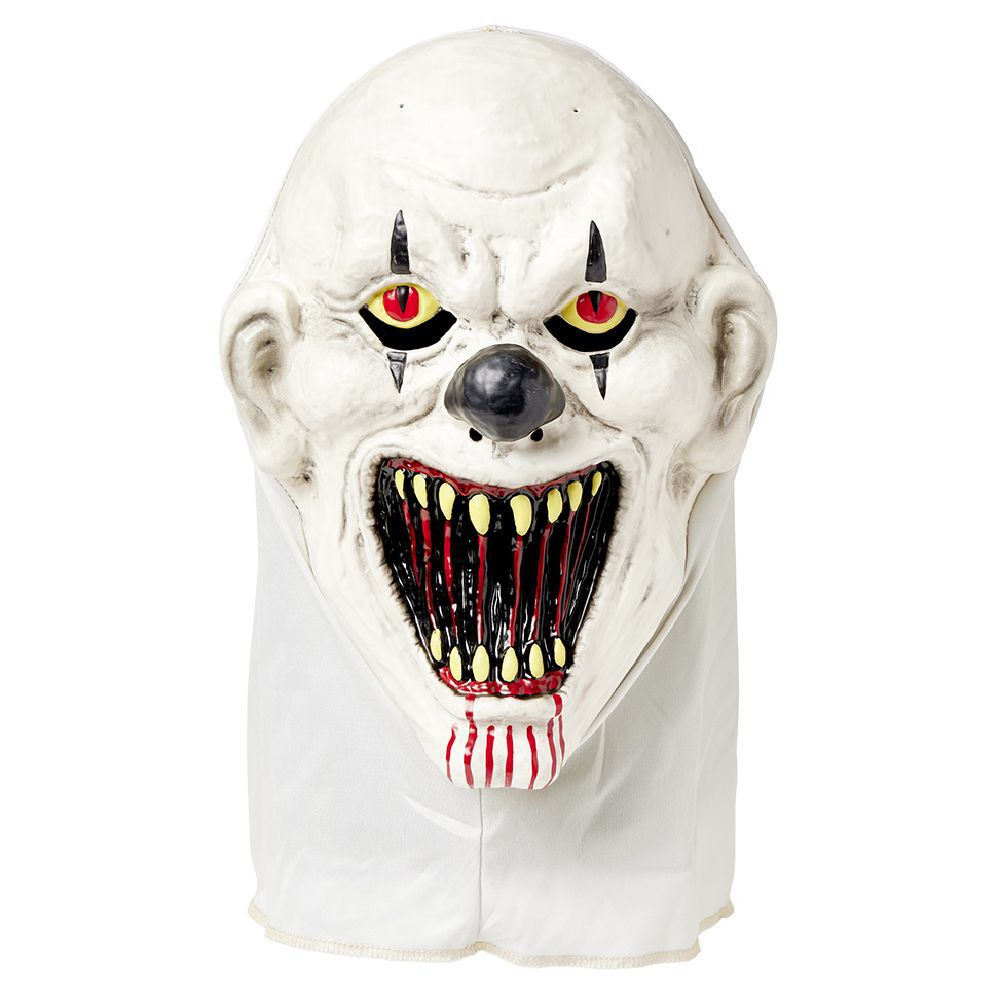Masque Halloween clown taille adulte noir et blanc