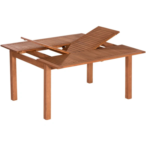 Ausziehtisch, BxHxT: 150 x 74 x 100 cm, Tischplatte: Eukalyptusholz
