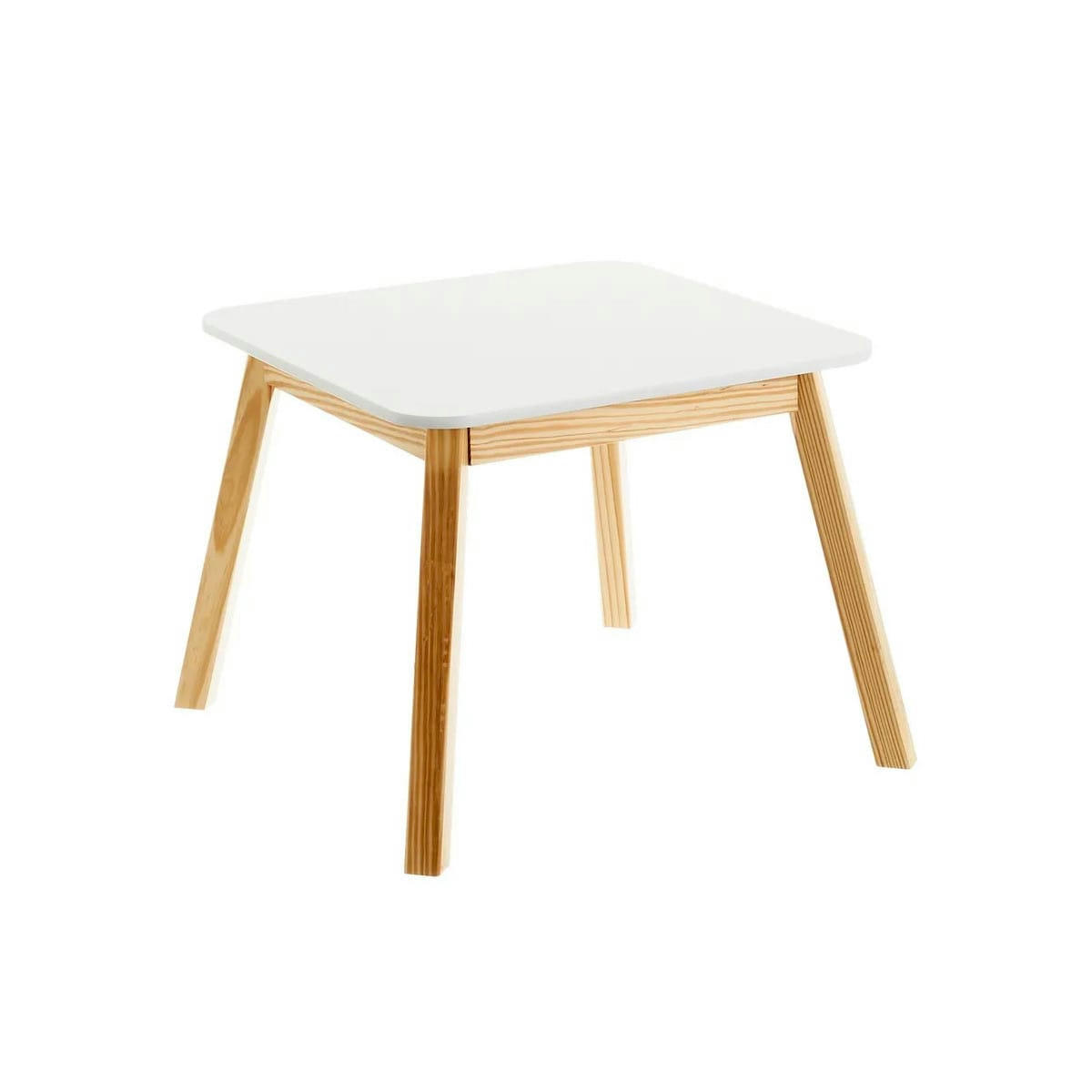 - Bureau table enfant bois et blanc 55x55x45cm