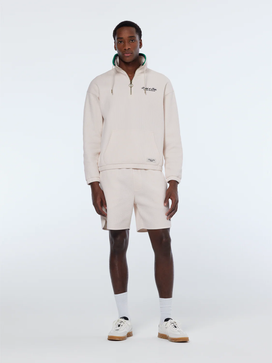 Waffle Half-Zip Sweatshirt