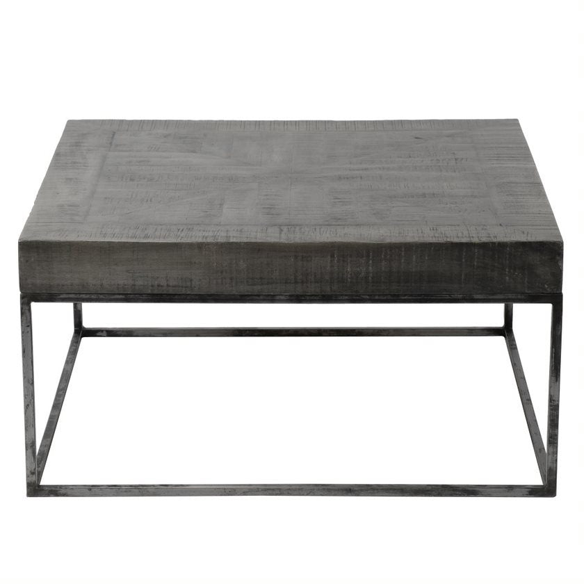Giga Meubel Salontafel Grado Small - Grijs Hout - 80x80x40cm