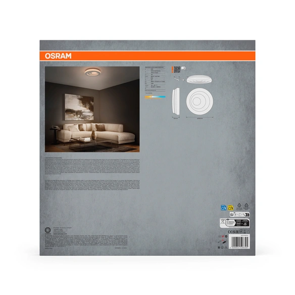 LED-Deckenleuchte, Ø 39 cm, warmweiß, weiß