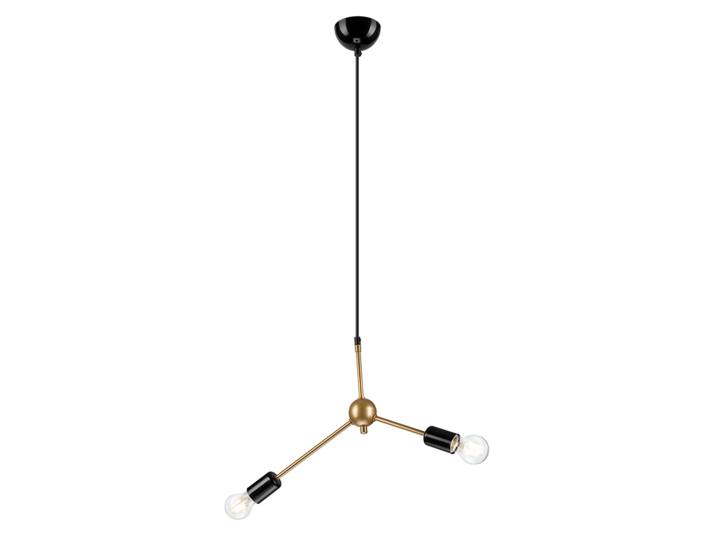 Lampa wisząca Aldeva 2-punktowa stalowa złota