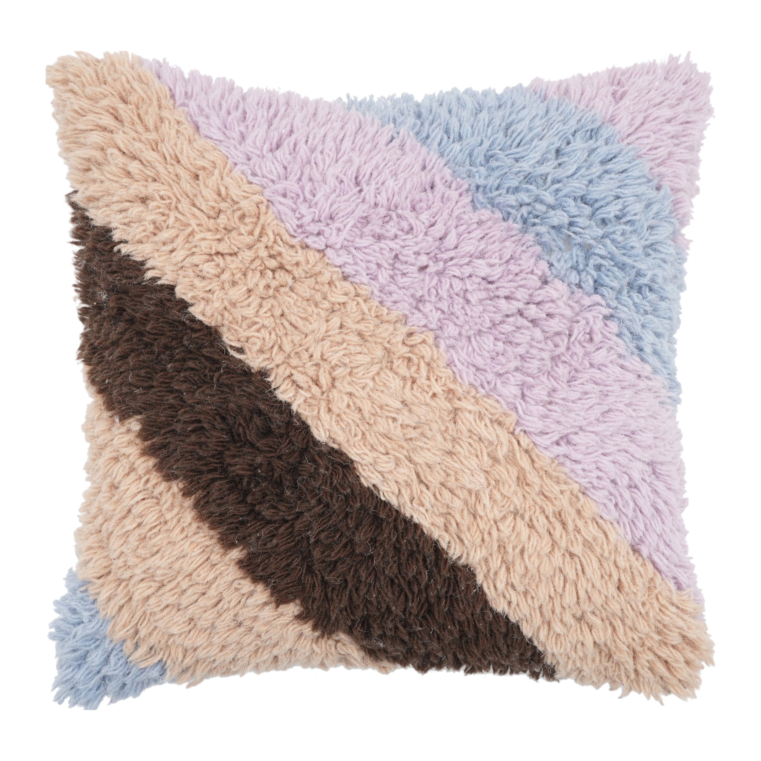 by fonQ Strippi Sierkussen 50 x 50 cm - Lila / Blauw