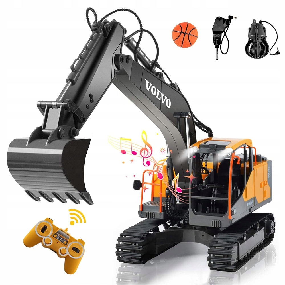KOPARKA ZDALNIE STEROWANA RC CHWYTACZ 3w1 VOLVO XL