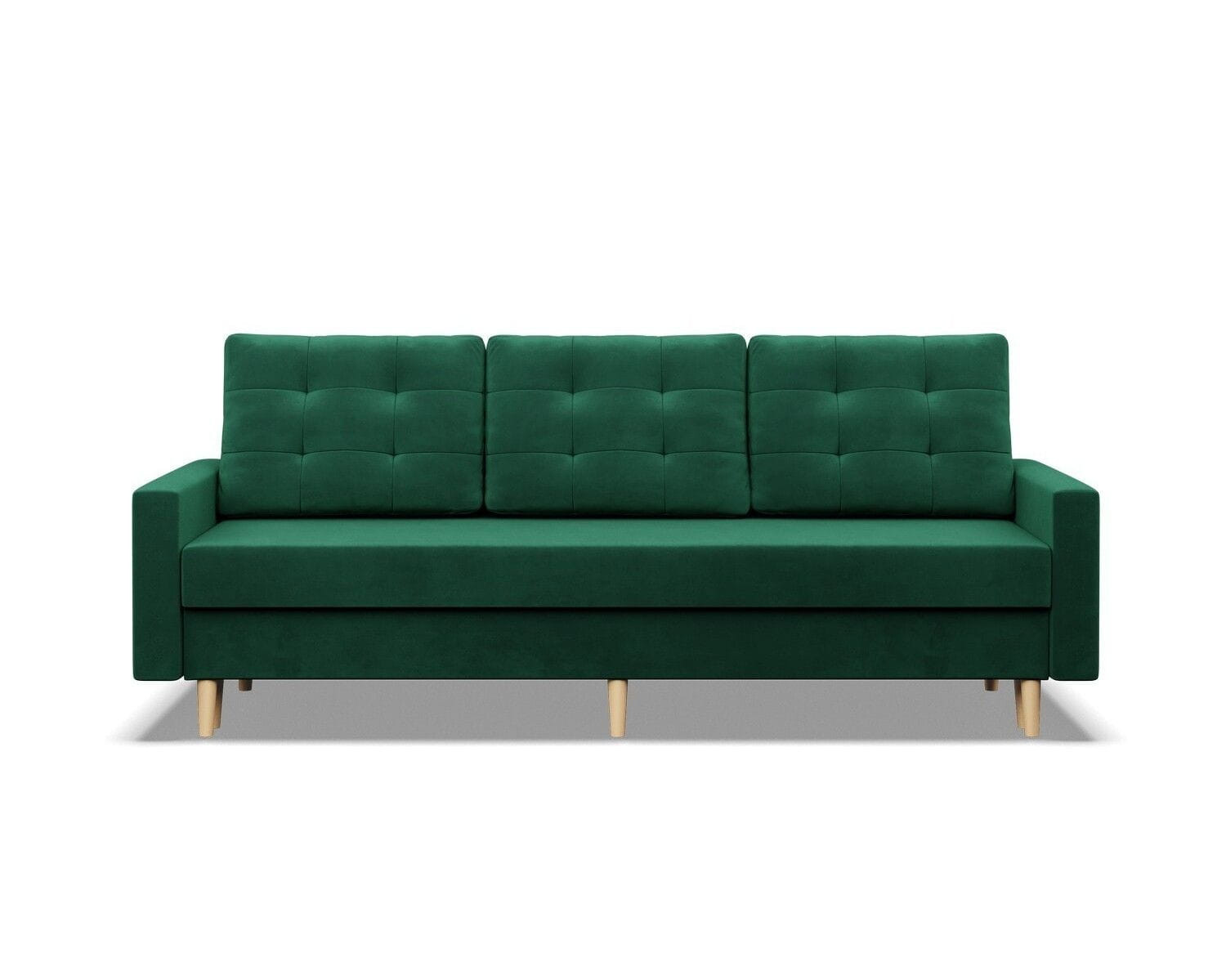 Kanapa trzyosobowa, MILO, velvet, 212x92x92, butelkowa zieleń | TYLETEGOTU