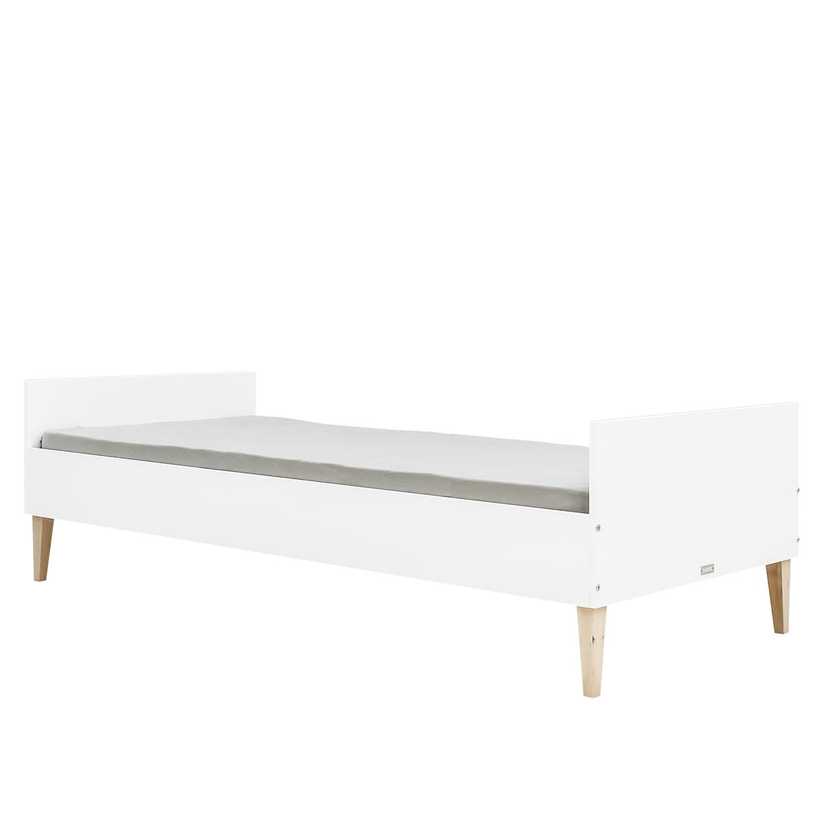 INDY - Lit 90x200 blanc naturel naturel