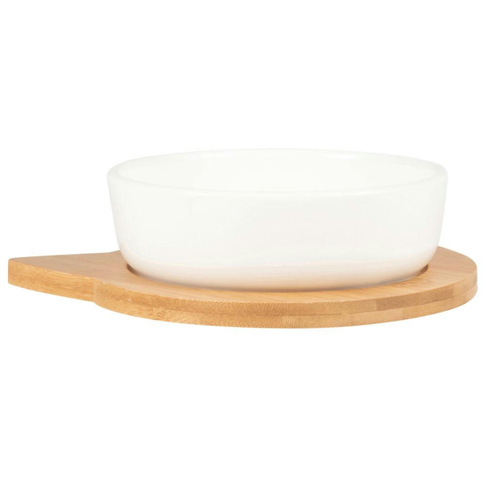 - Gamelle chat en porcelaine blanche