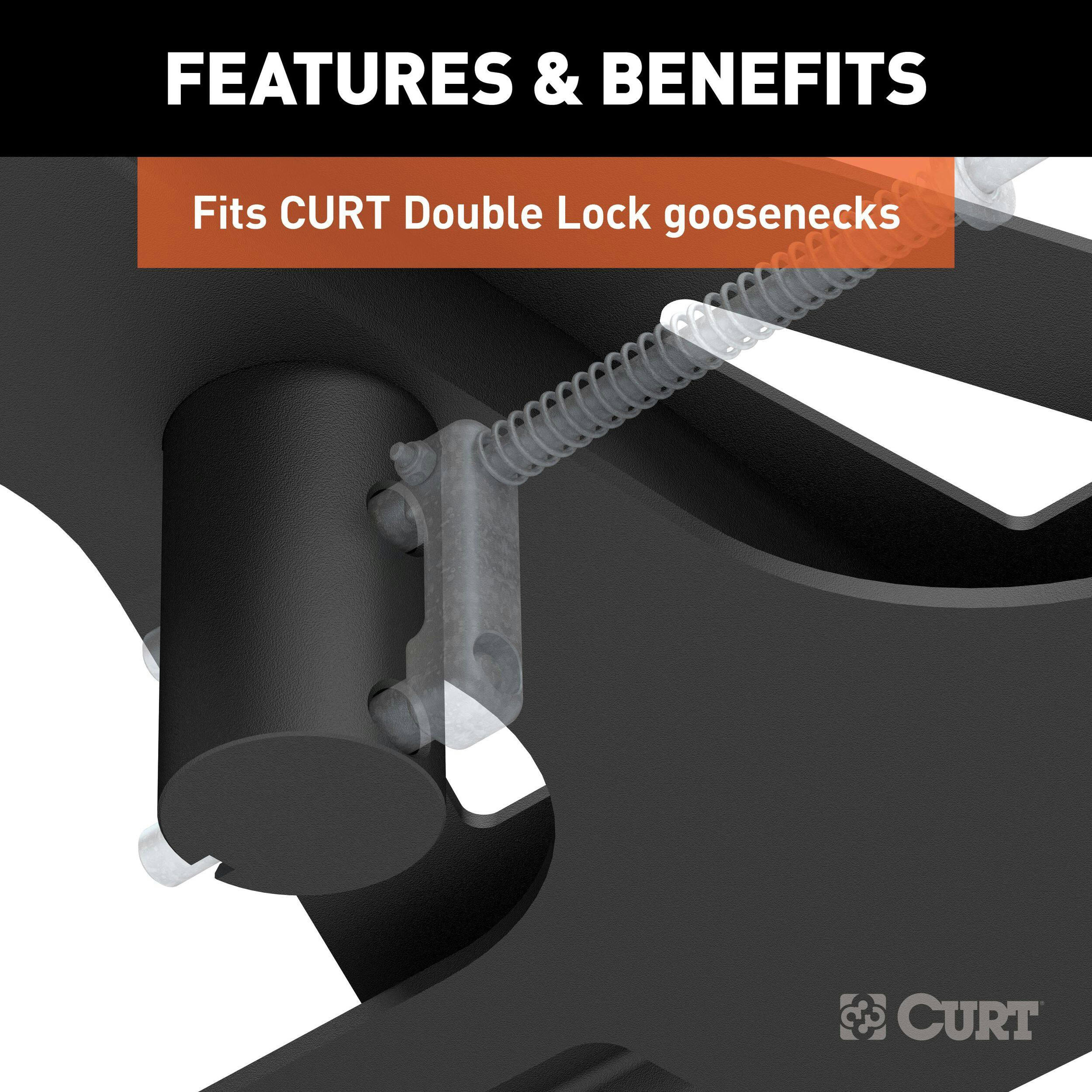 CURT X5 Gooseneck-to-5th-Wheel Adapter Plate for Double Lock