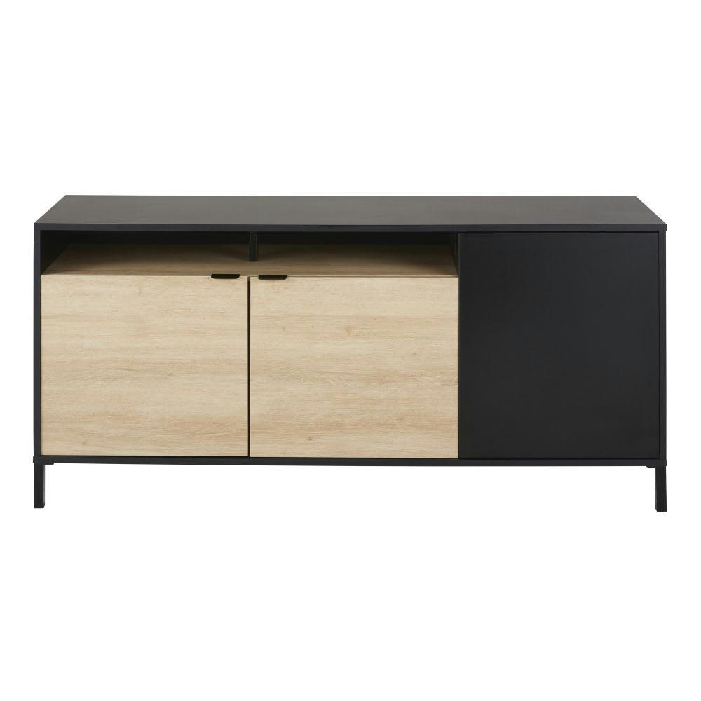 Contus - Buffet 3 portes marron et noir