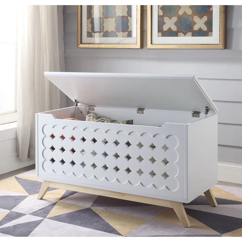 ACME Doll Cottage Youth Chest, White and Natural