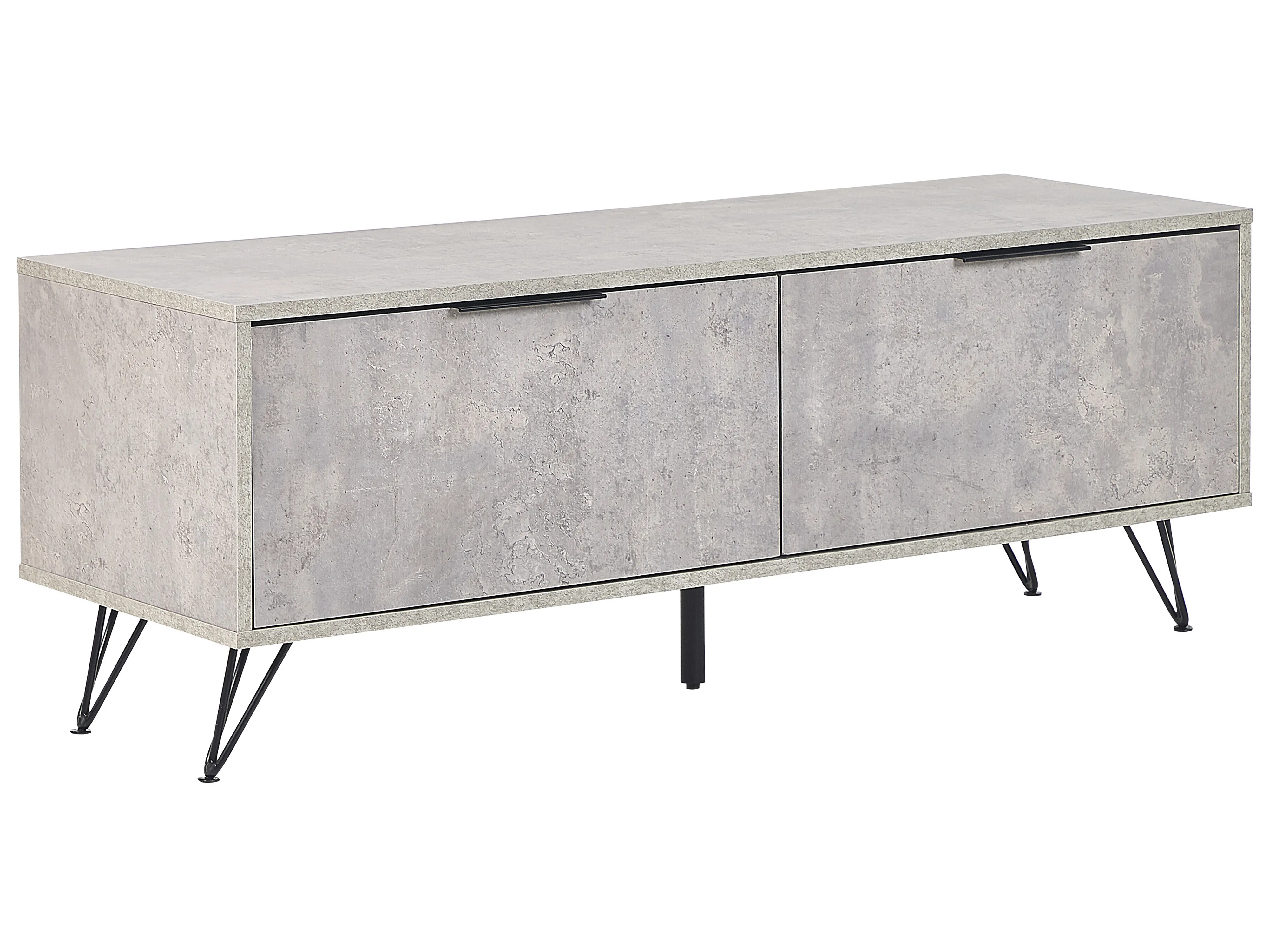 TV Stand HALSTON Grey Concrete Effect