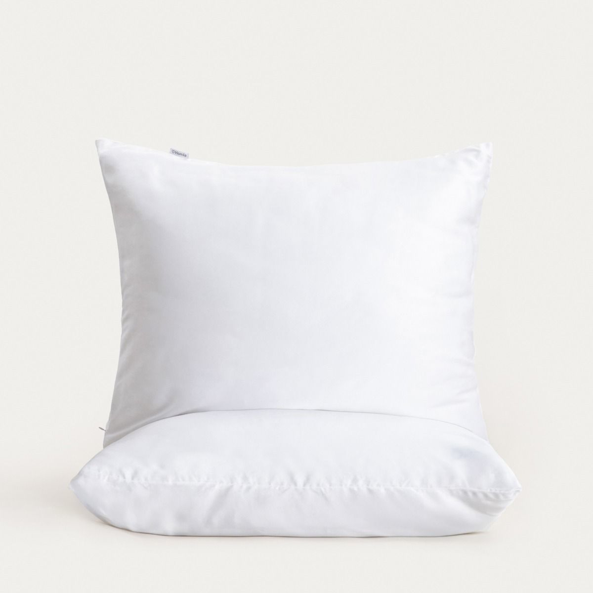 Zestaw dwóch poszewek BAMSA z satyny bambusowej białych 2*70x80 cm