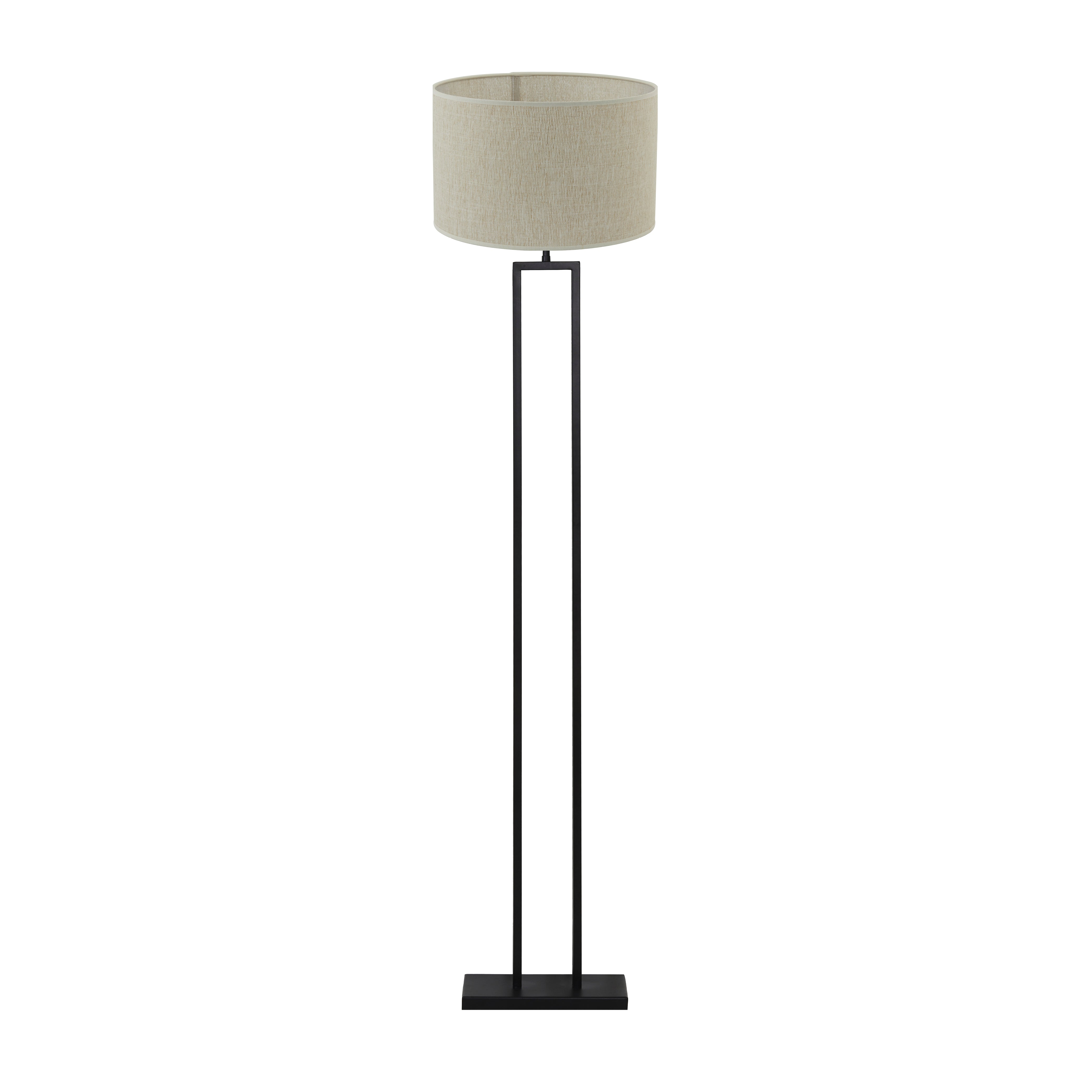 Light & Living vloerlamp Shiva/Breska - zwart, wit - 40x40x170cm