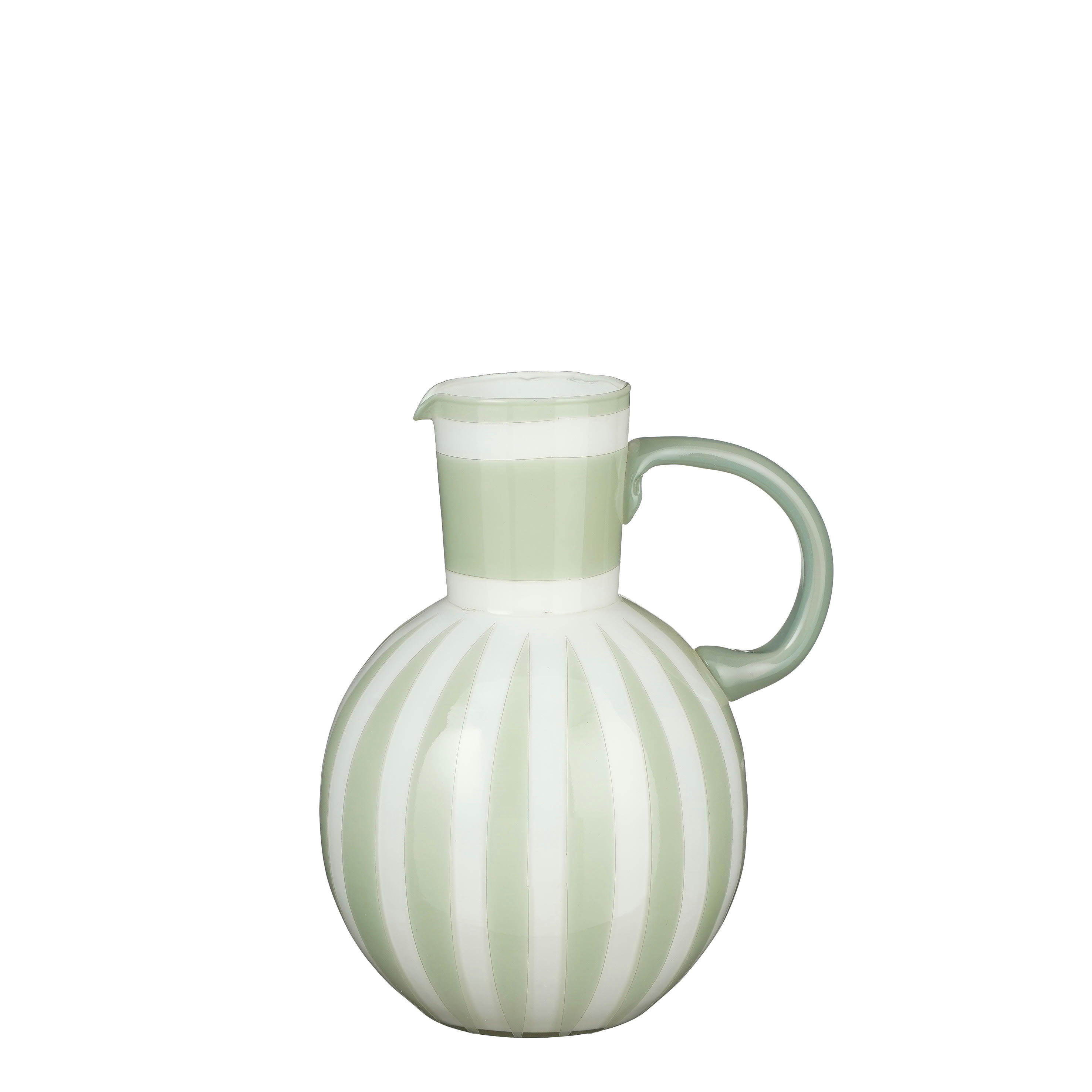 BAZAAR - Vase en verre vert clair H21
