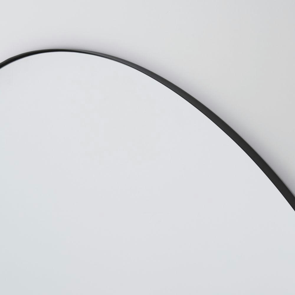 RIAS - Miroir rond en métal noir D121