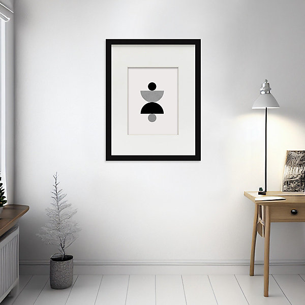 Cadre photo wild noir 50x70 cm avec passe-partout 30x40 cm Fabriqué en France