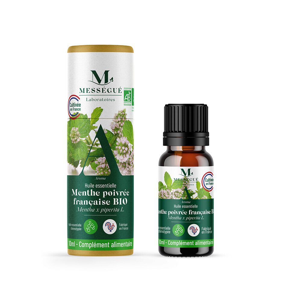 Huile essentielle menthe poivrée française bio Mességué 10ml