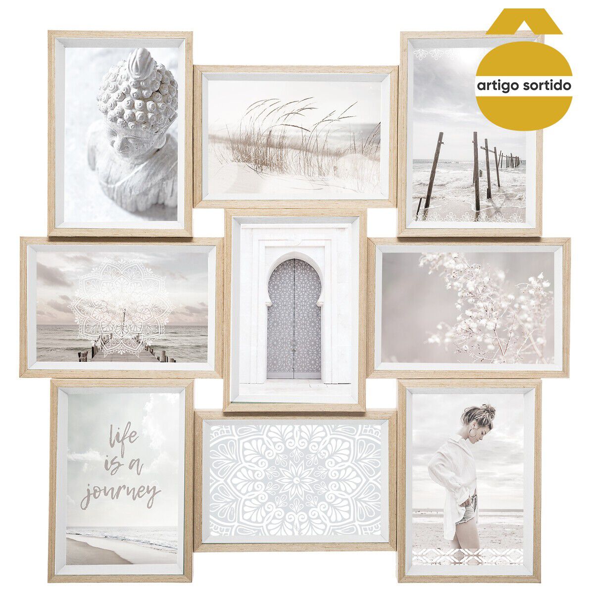 Multimoldura MOLY para 9 fotos