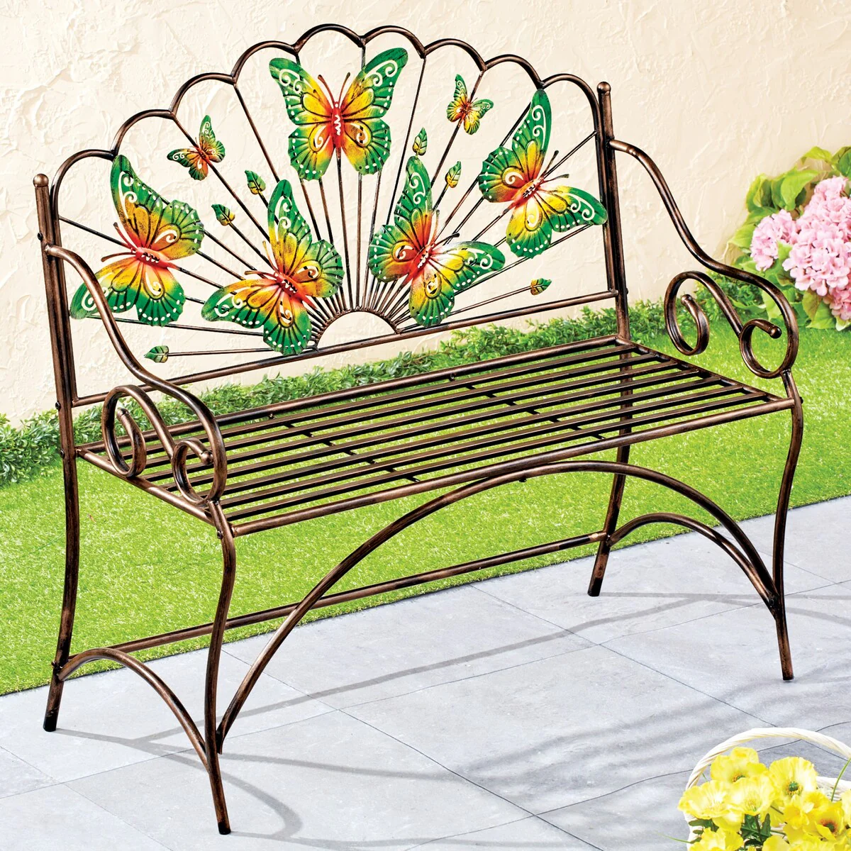 Colorful Butterfly Garden Bench - NO SIZE