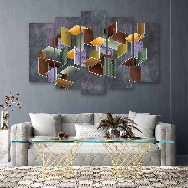 Feeby Obraz 5 częściowy na płótnie Puzzle 3D